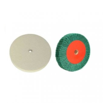 Disc polizat ,slefuit  metal si lemn , pasla alba si disc verde ,diametru 150 mm , pachet 2 piese