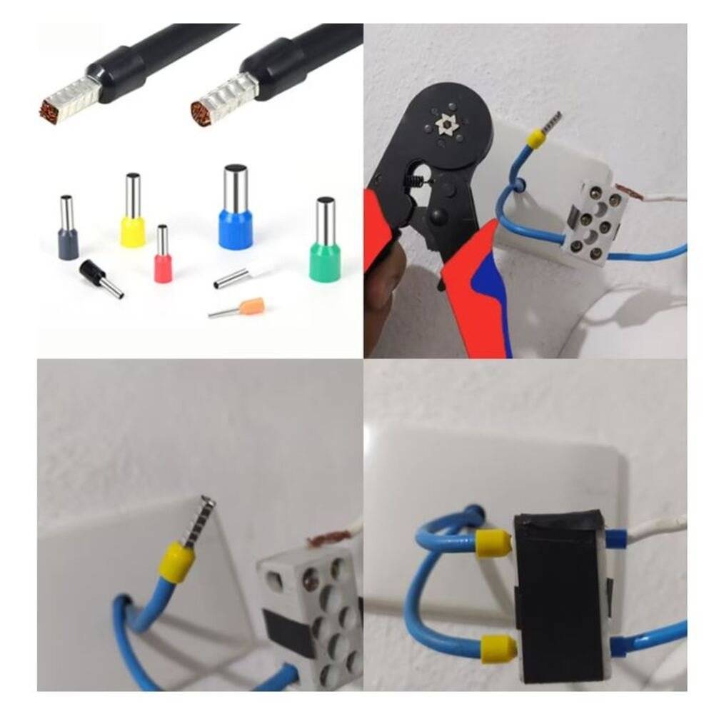 Cleste pentru sertizat pini HSC8 6-6A 0.25–6 mm² pentru terminale tubulare (Ferrule) – Profesional
