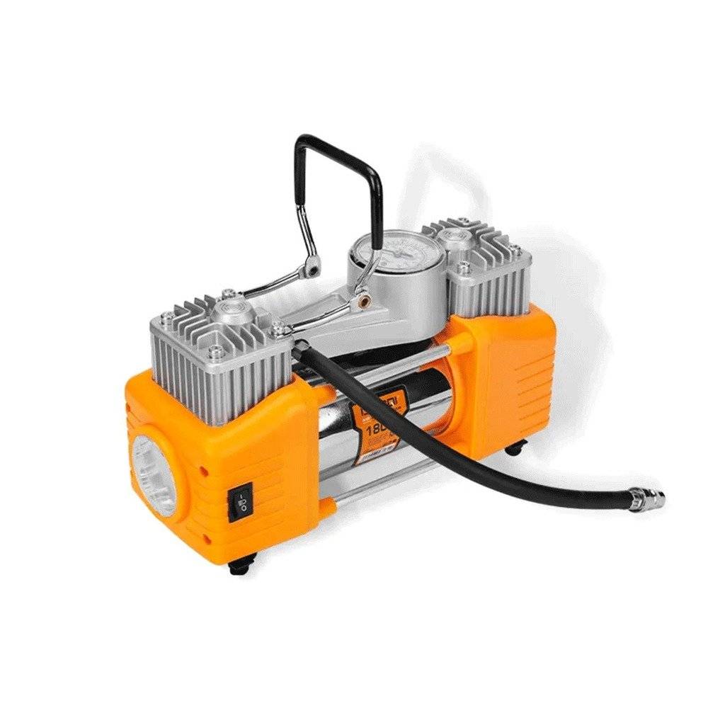 Compresor auto profesional 2 cilindri, 180 W, 150 PSI, Debit 40 L/min, Lanterna, Adaptoare incluse, Umflare rapida, 12V