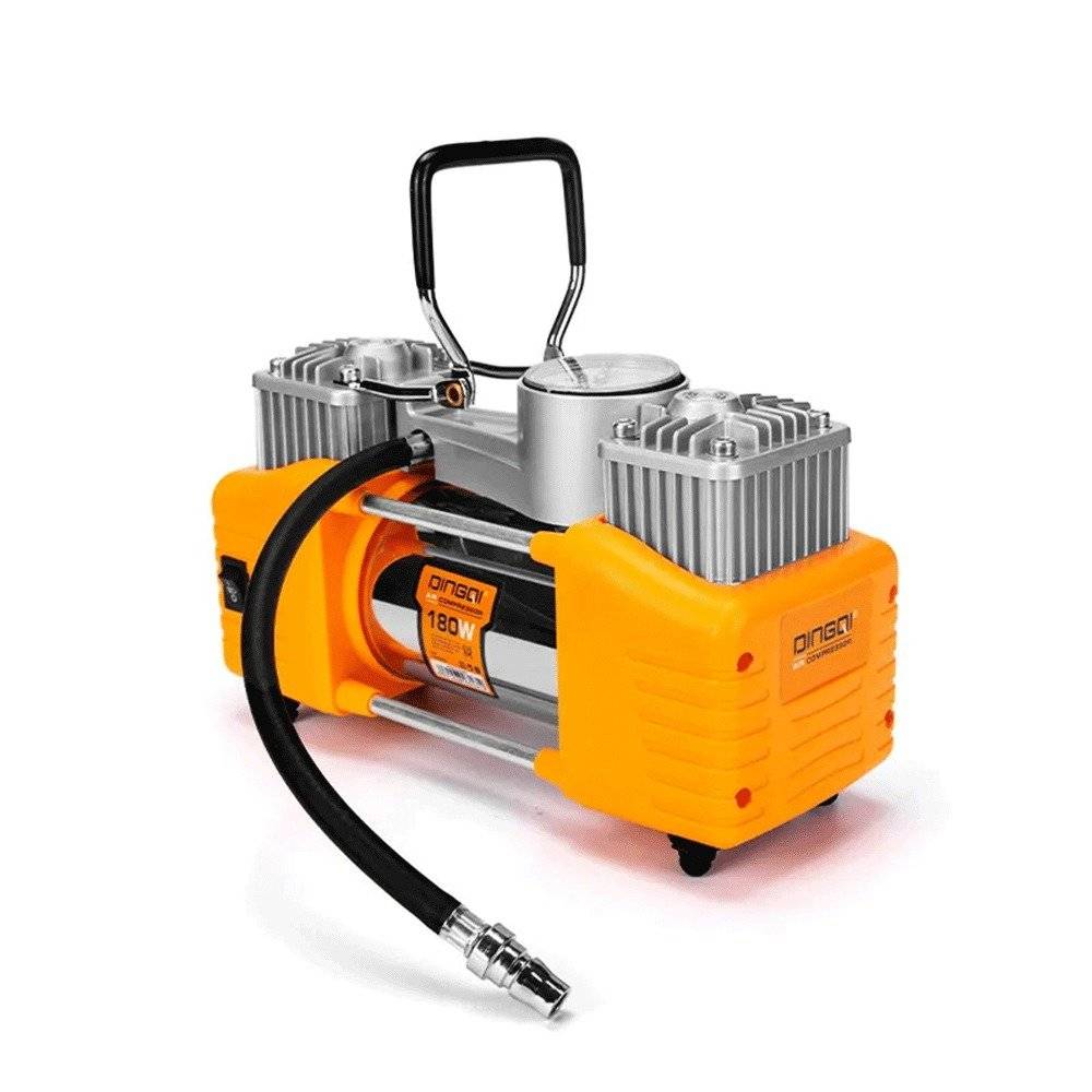 Compresor auto profesional 2 cilindri, 180 W, 150 PSI, Debit 40 L/min, Lanterna, Adaptoare incluse, Umflare rapida, 12V