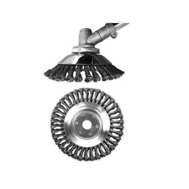 Disc pentru motocoasa/trimmer,Perie sarma, tip cupa, cu toroane, diametru 200 mm