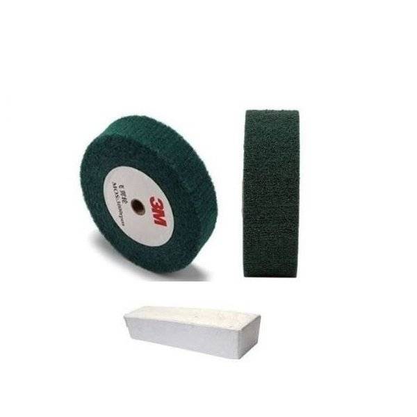 Disc slefuit lustruit verde cu pasta alba ,diametru 200 mm,latime 40 mm