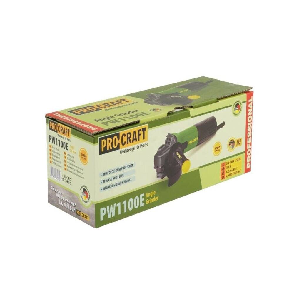 Flex Polizor Unghiular PW 1100E 750W 125 mm 11000 RPM cu Variator de Turatie
