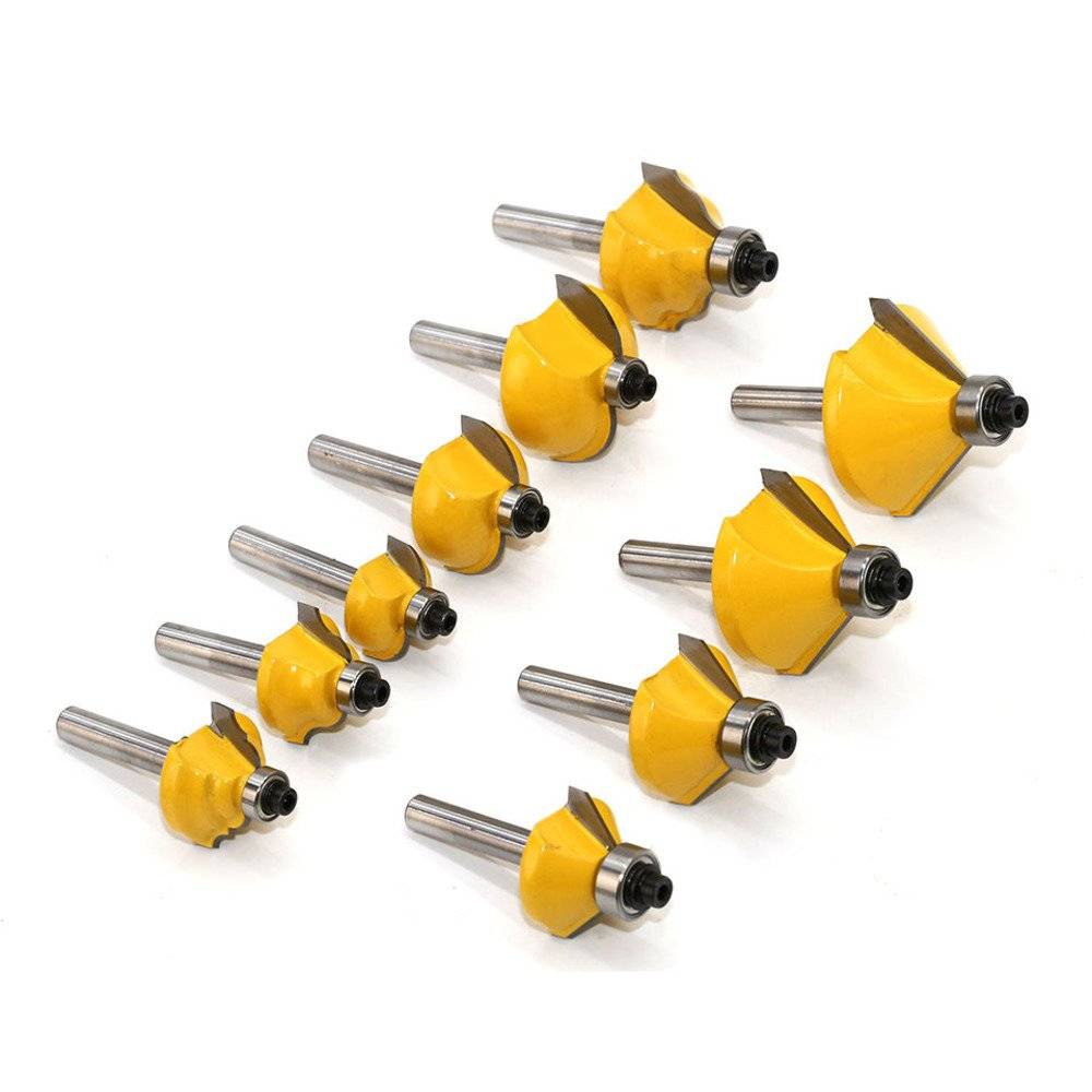 Freze Lemn Profilate pentru Oberfreza Profesionale, Set 50 Piese, Tija 8 mm, Freze TCT pentru Lemn