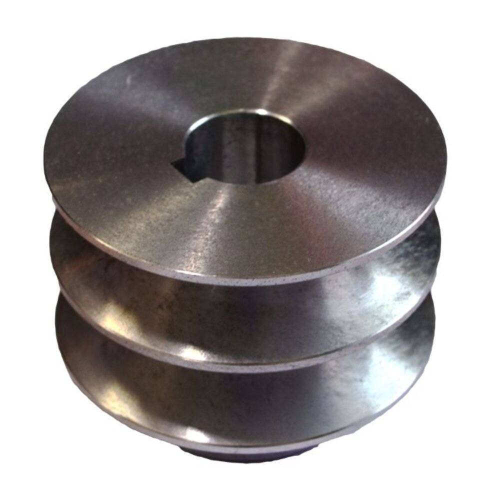 Fulie motor electric aluminiu , 2 canale ,diametru interior 28 mm