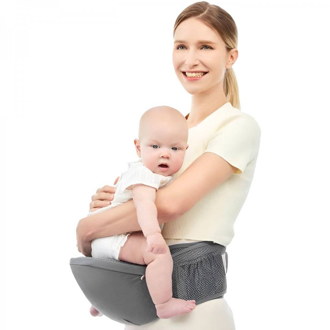 Marsupiu Ergonomic 3 în 1 pentru Bebelusi si Copii, 0-36 Luni, Bretele Reglabile, Gri