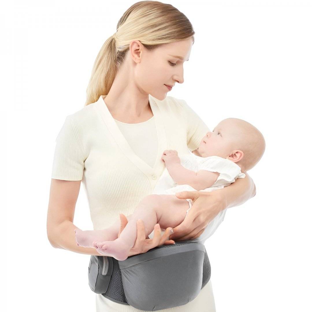 Marsupiu Ergonomic 3 în 1 pentru Bebelusi si Copii, 0-36 Luni, Bretele Reglabile, Gri