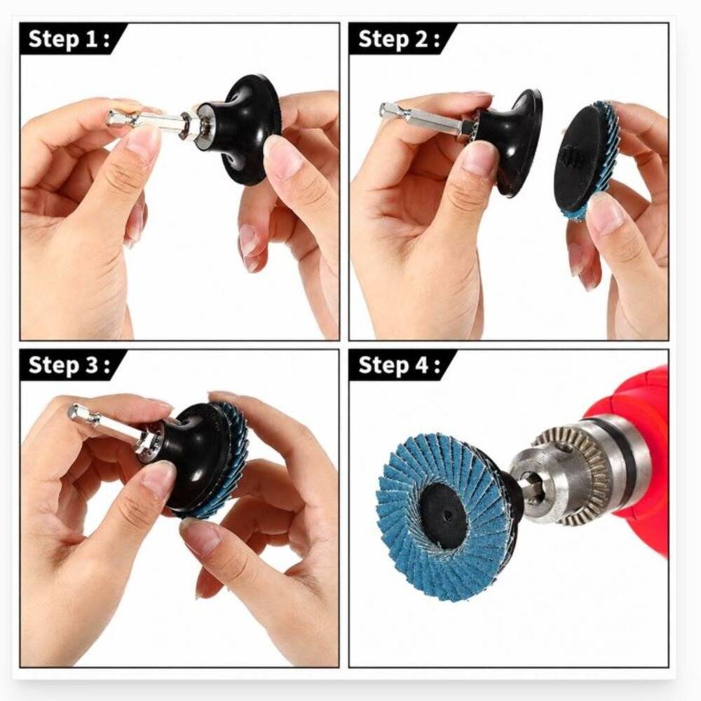 Mini Discuri Slefuit Lustruit Polizat pentru Bormasina ,75 mm ,Set 6 Piese ,Lemn Metal Inox