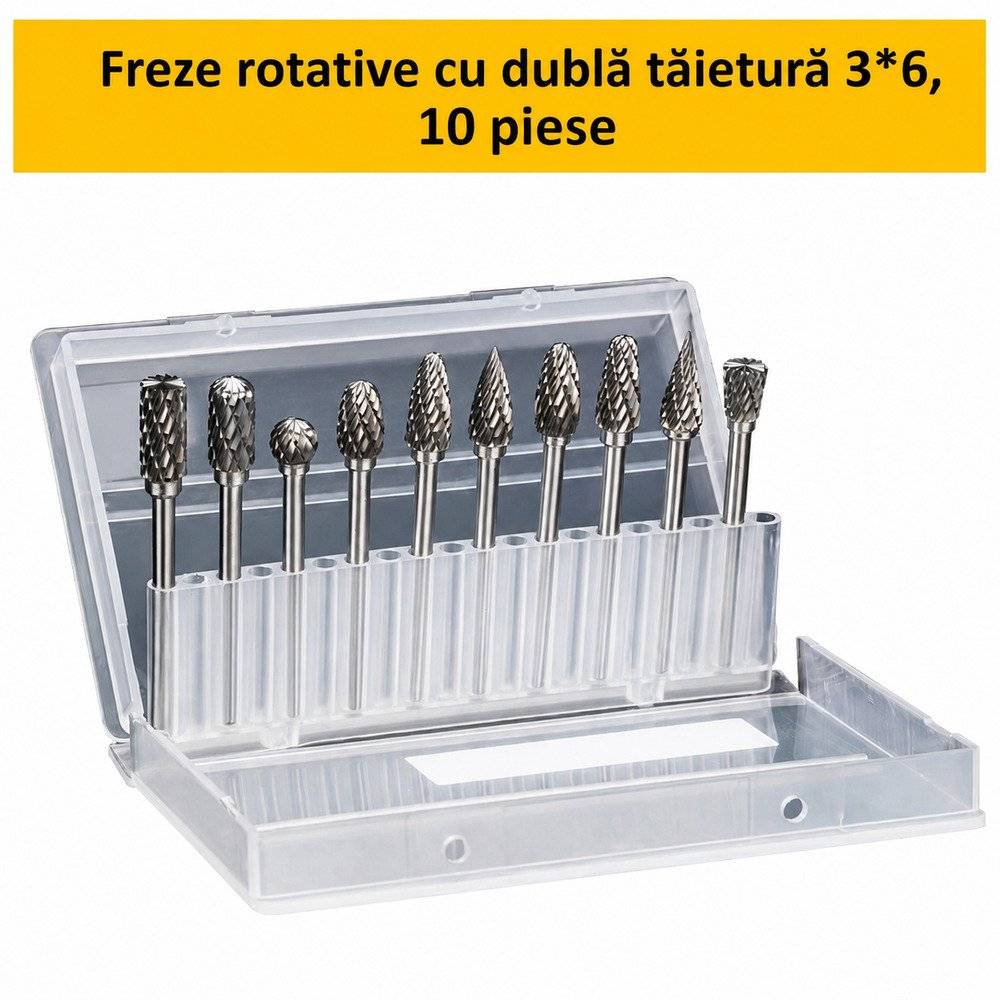 Pachet freze metal,freza carbura,10 piese