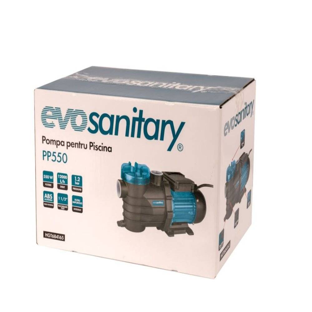 Pompa pentru Piscina PP550 , 550W, Debit 200 L/min, cu Filtru Integrat