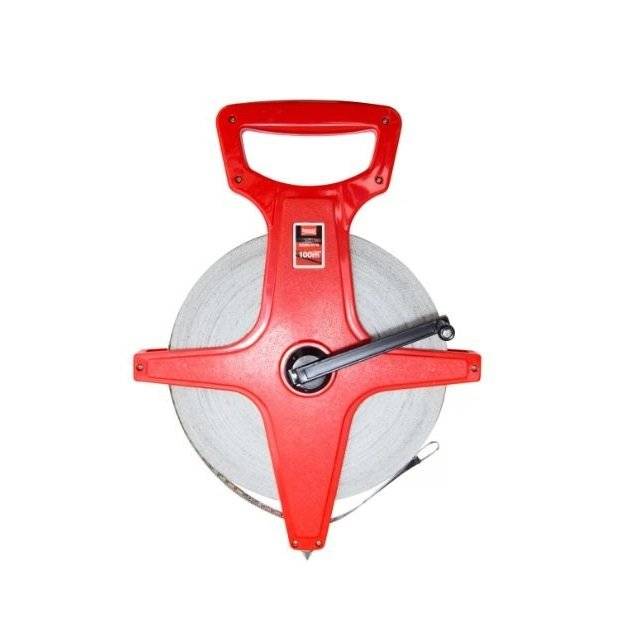 Ruleta cu banda din material textil, sistem retractabil cu manivela, sistem de blocare,lungime 50 metri