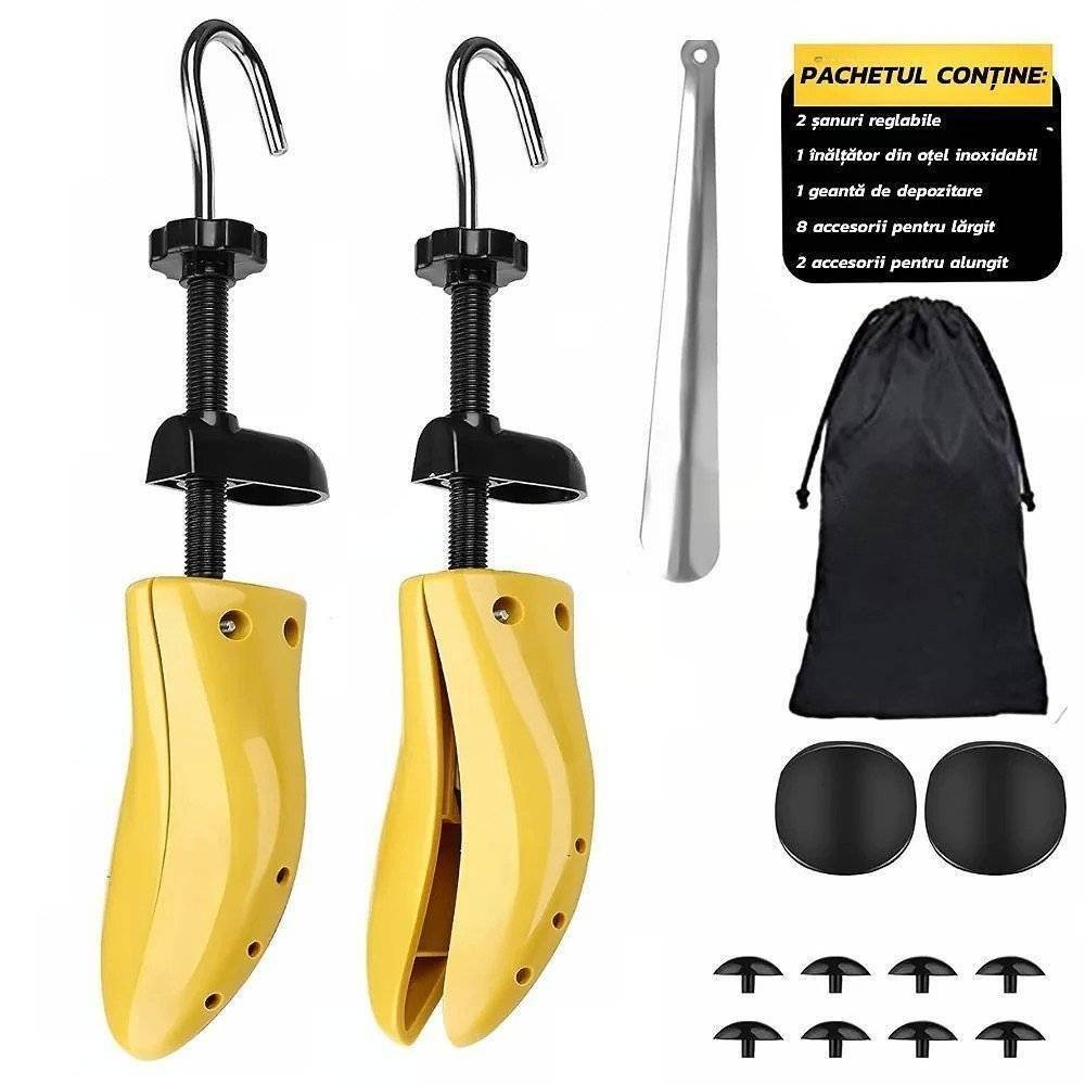 Set 2 Sanuri / Calapoade Reglabile pentru Alungit si Largit Pantofi – Universale, Unisex, Marimi 30 - 36