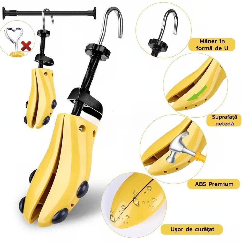 Set 2 Sanuri / Calapoade Reglabile pentru Alungit si Largit Pantofi – Universale, Unisex, Marimi 30 - 36