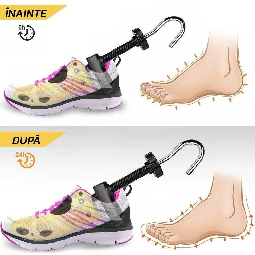 Set 2 Sanuri / Calapoade Reglabile pentru Alungit si Largit Pantofi – Universale, Unisex, Marimi 30 - 36