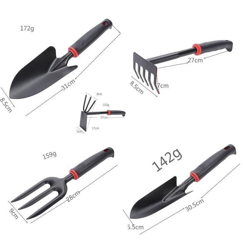 Set 7 unelte de gradina profesionale pentru plantare, prelucrare sol și îngrijire plante, din PVC și cardboard rezistent