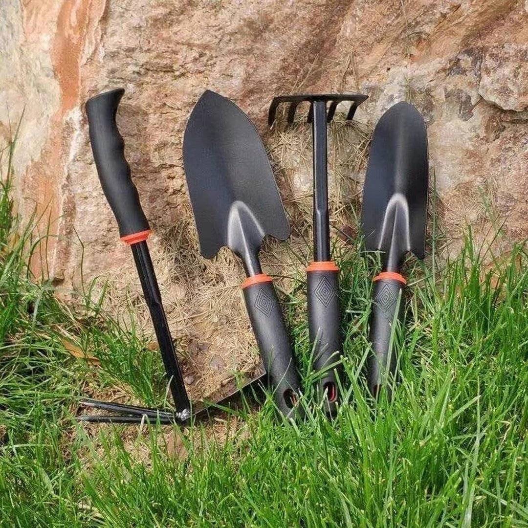 Set 7 unelte de gradina profesionale pentru plantare, prelucrare sol și îngrijire plante, din PVC și cardboard rezistent