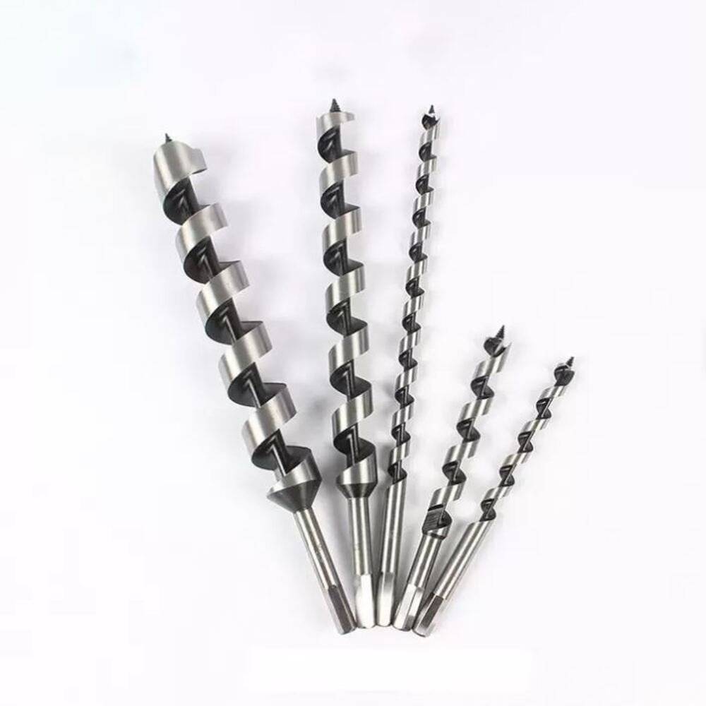 Set Burghie Spiralate pentru Lemn, Set 5 Piese, 10-25 mm, Lungime 200 mm