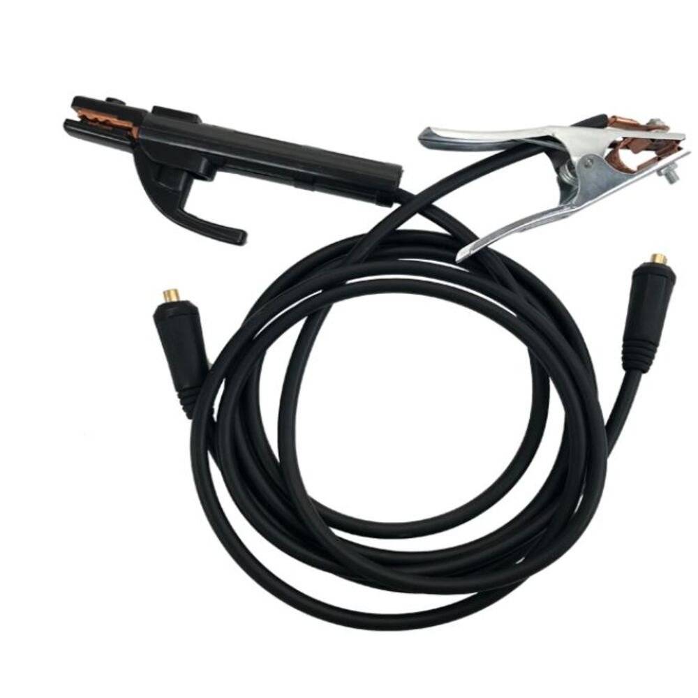 Set cabluri sudură 25 mm², 200A cu clește masă și clește portelectrod