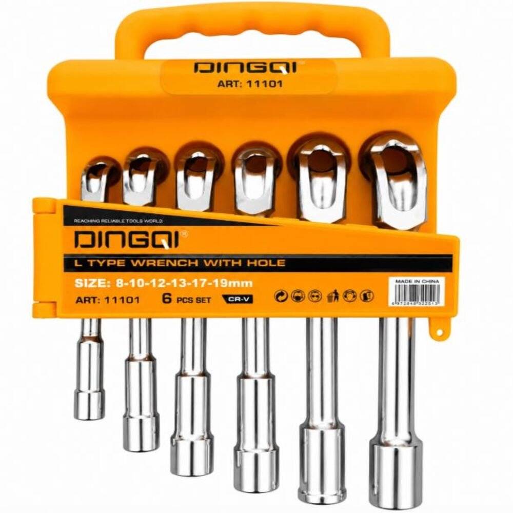 Set Chei Tubulare Profesionale Tip L, Set 6 Piese, 8-19 mm, Otel Cr-V
