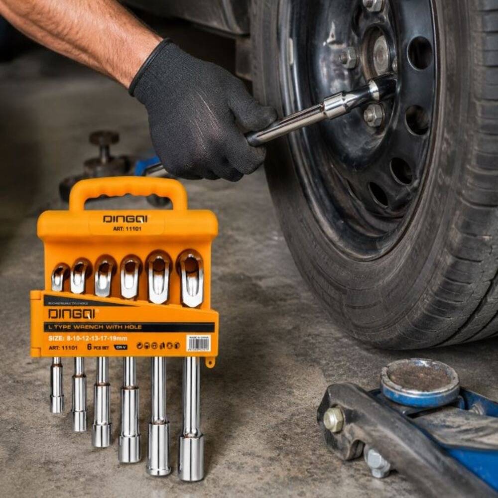 Set Chei Tubulare Profesionale Tip L, Set 6 Piese, 8-19 mm, Otel Cr-V