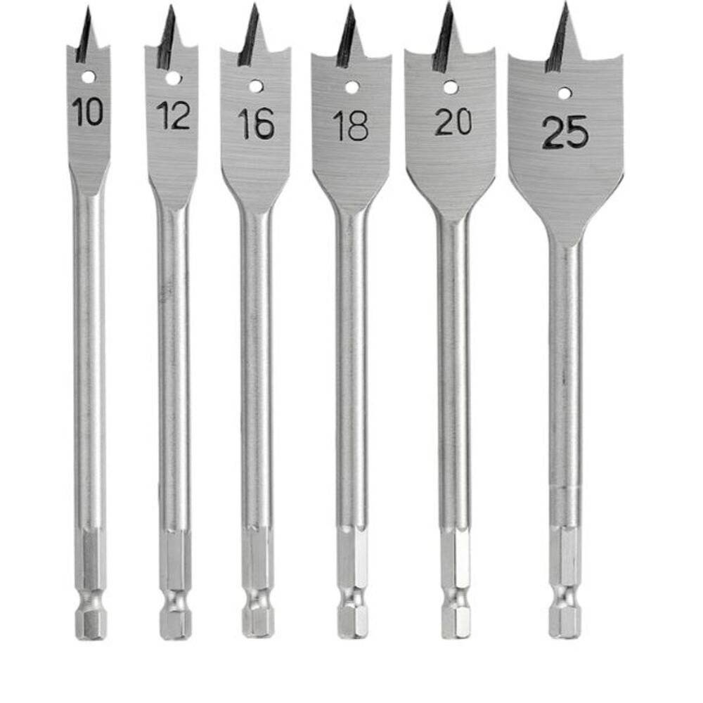Set Freze / Burghie Plate pentru Lemn, Set 6 Piese, 10-25 mm