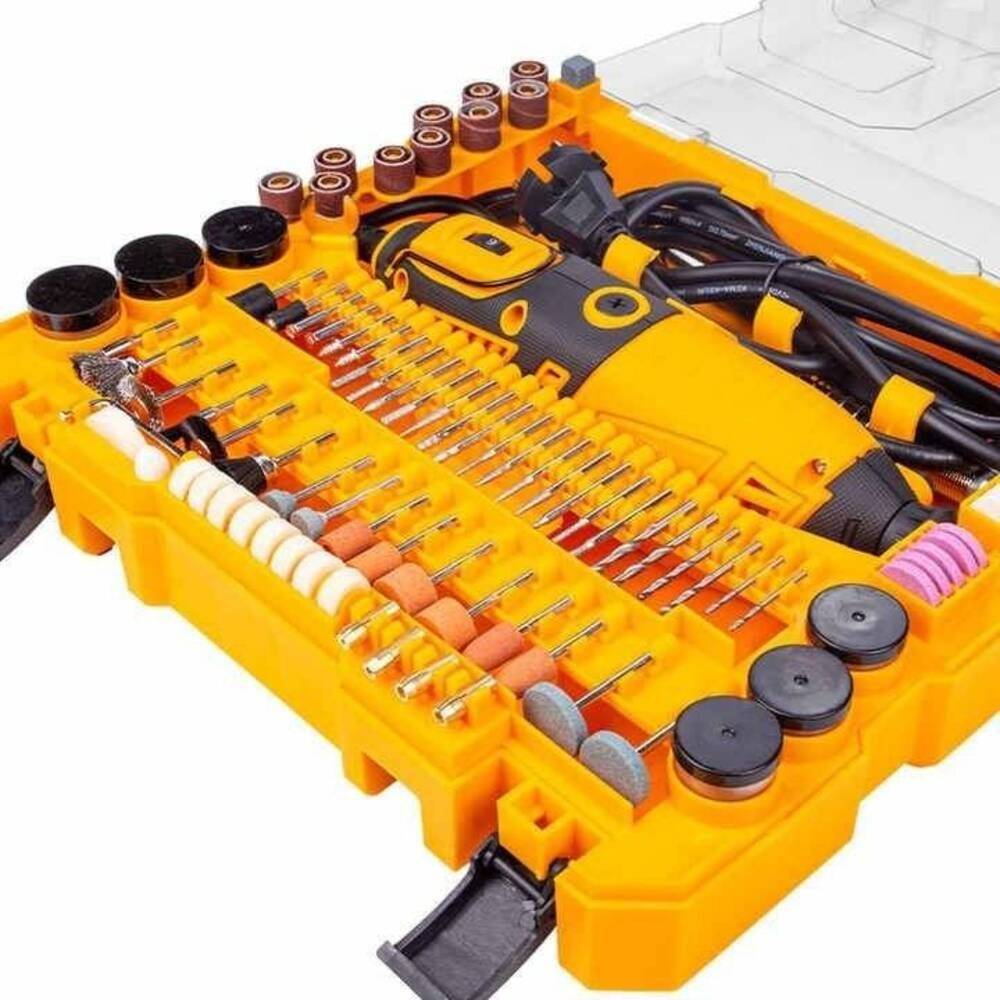 Set mini freza electrica profesionala ,freza tip biax ,accesorii polizat,slefuit ,gaurit ,putere 185W