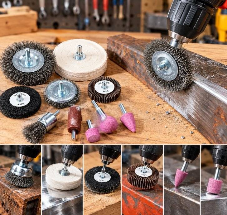 Set pentru Curatare, Slefuire, Lustruire si Polizare pentru Bormasina ,set 10 Piese