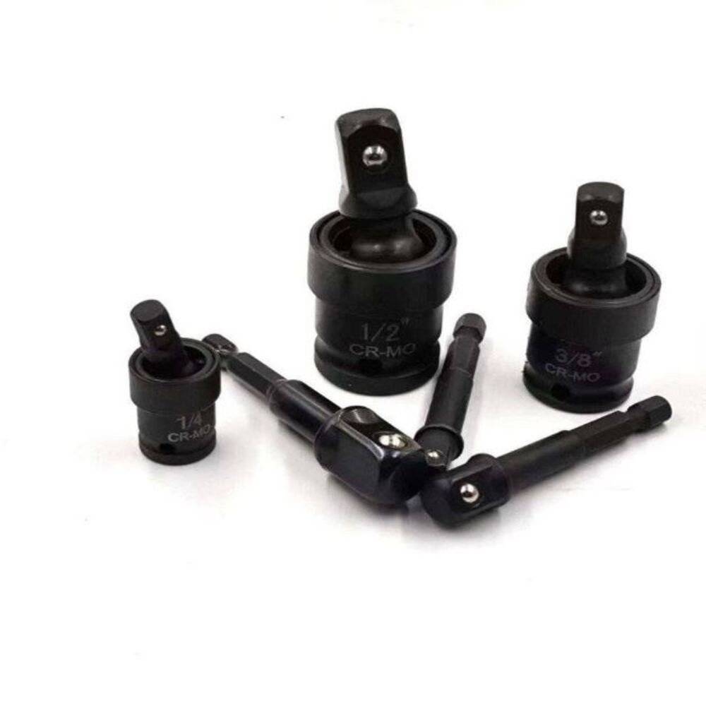 Set profesional adaptoare si reductii tubulare de impact 6 piese Cr-Mo 1/4 3/8 1/2 cu 3 adaptoare oscilante (wobble)