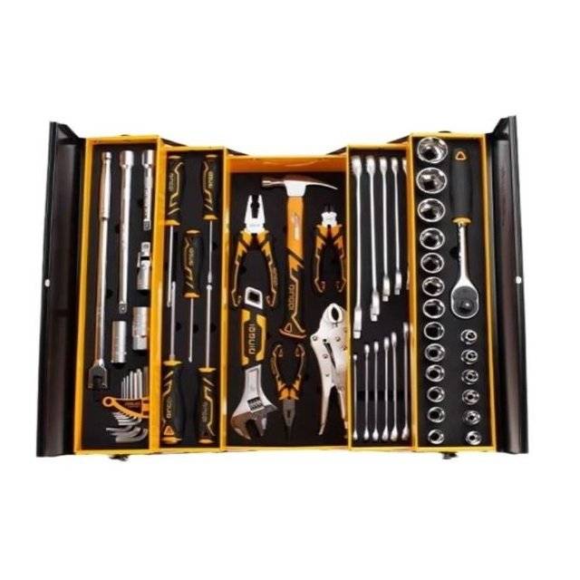Set unelte 59 piese Cr-V | Trusă profesională cu clichet 1/2”