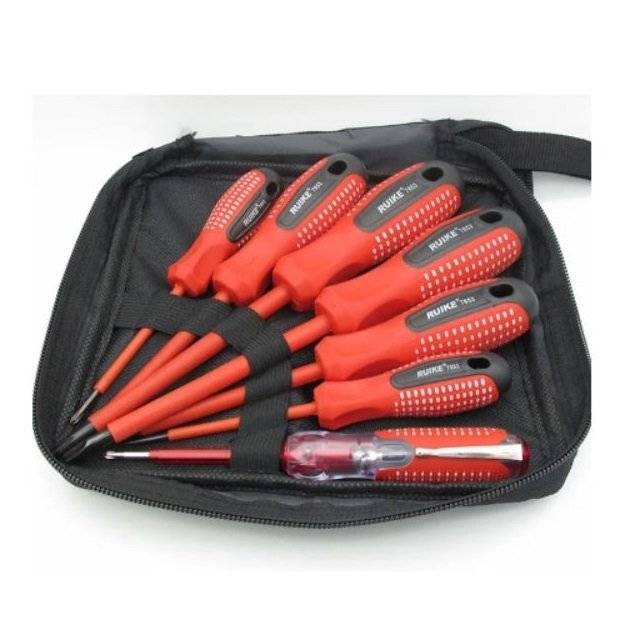 Surubelnite electrician profesionale ,creion tensiune ,set 7 piese