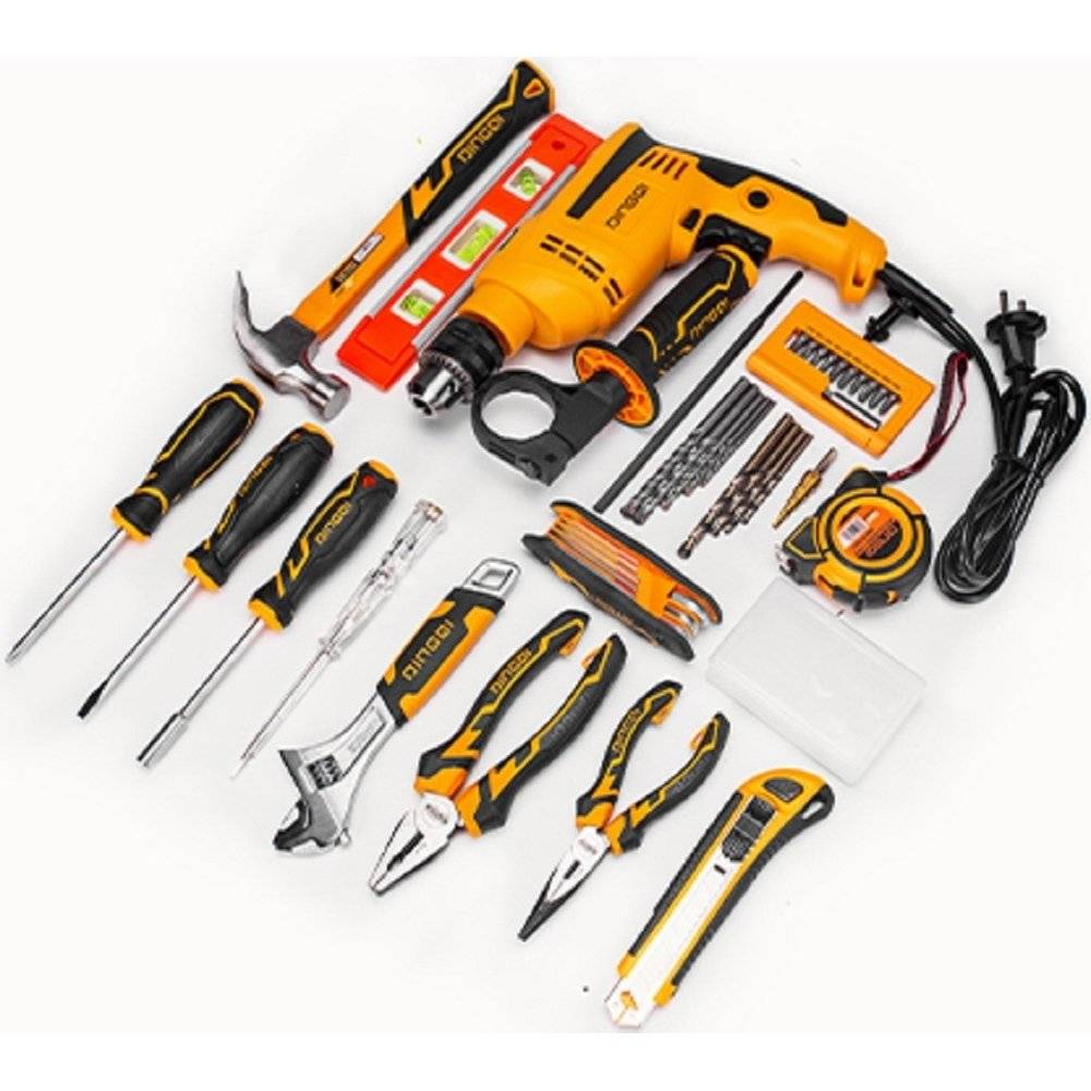 Trusa de Scule 44 Piese cu Bormasina Electrica, Unelte CR-V in Valiza pentru Casa, Atelier si Reparatii