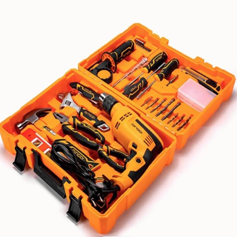 Trusa de Scule 44 Piese cu Bormasina Electrica, Unelte CR-V in Valiza pentru Casa, Atelier si Reparatii