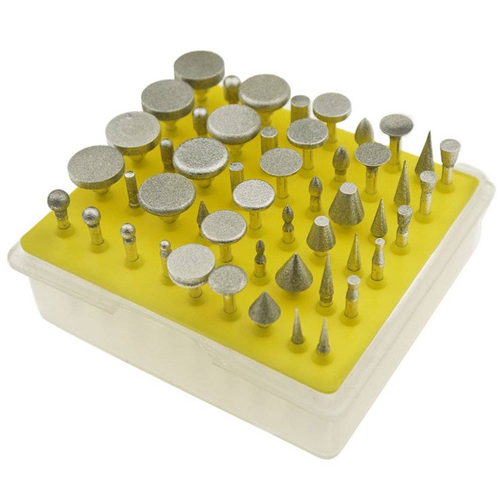 Trusa Freze Diamantate 50 Piese | Prindere 3 mm | Set Profesional Gravare, Slefuire si Finisare Precizie