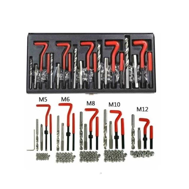 Trusa reparat filete M5, M6, M8, M10, M12 ,set 131 piese