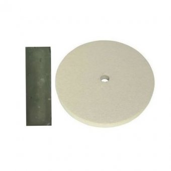 Disc perie pasla slefuit D 125 mm + pasta verde lustruit