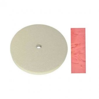 Disc perie pasla slefuit D 150 mm + pasta roz lustruit