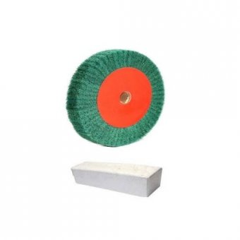 Disc slefuit polizat metal si lemn cu pasta alba , diametrul 125 mm