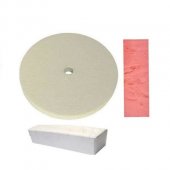 Disc perie pasla slefuit D 125 mm + pasta Alba + pasta Roz