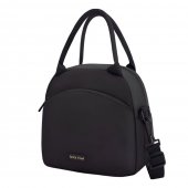 Geanta Termica pentru Pranz Unisex 9,5 L, Neagra, Impermeabila, cu 2 Manere