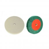Perie polizat ,slefuit metal si lemn , pasla alba si disc verde ,diametru 200 mm , pachet 2 piese