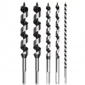 Set Burghie Spiralate pentru Lemn, Set 5 Piese, 10-25 mm, Lungime 200 mm