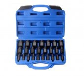 Set extractoare suruburi biti, imbus, torx si spline, trusa 25 piese