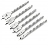 Set Freze / Burghie Plate pentru Lemn, Set 6 Piese, 10-25 mm
