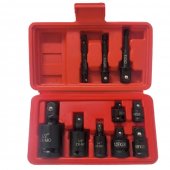 Set profesional adaptoare si reductii tubulare de impact 10 piese CR-MO 1/4