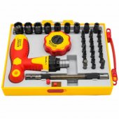 Set Surubelnite cu Clichet 62 Piese CR-V ,Capete Tubulare si Biti Inclusi