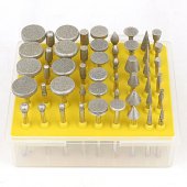 Trusa Freze Diamantate 50 Piese | Prindere 3 mm | Set Profesional Gravare, Slefuire si Finisare Precizie